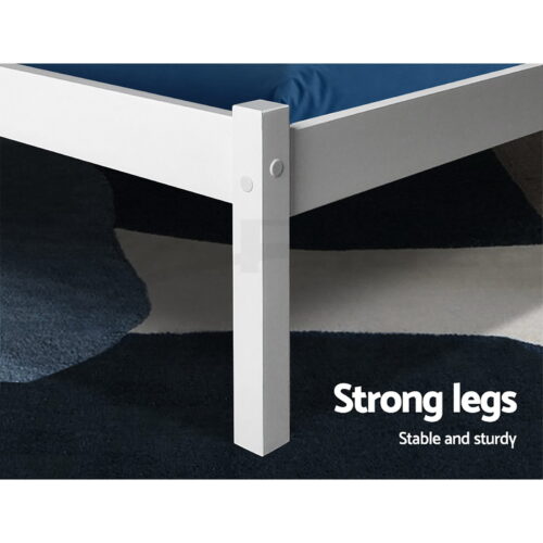Artiss Bed Frame Queen Size Wooden White SOFIE - Image 7