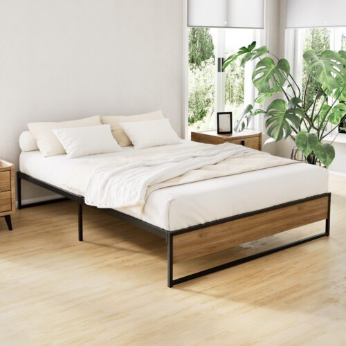 Artiss Bed Frame Metal Bed Frame Bed Base OSLO - Double - Image 7