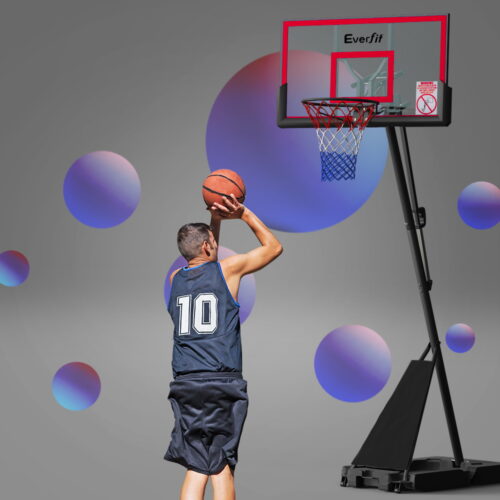 Everfit 3.05M Basketball Hoop Stand System Adjustable Height Portable Red Pro - Image 8