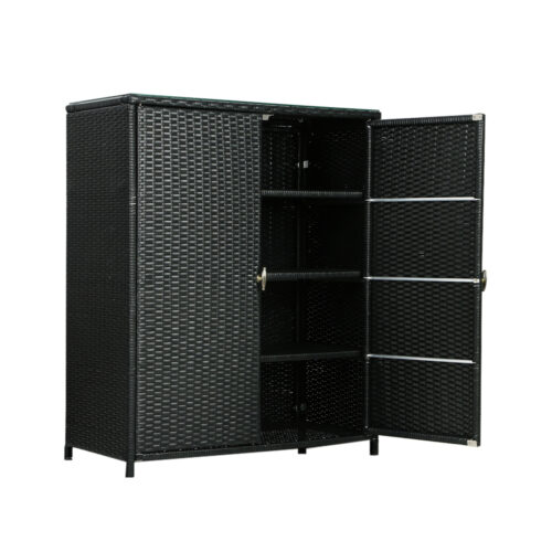 Gardeon Outdoor Storage Cabinet Box Garage Wicker Shelf Chest Garden Shed Tools - Image 3