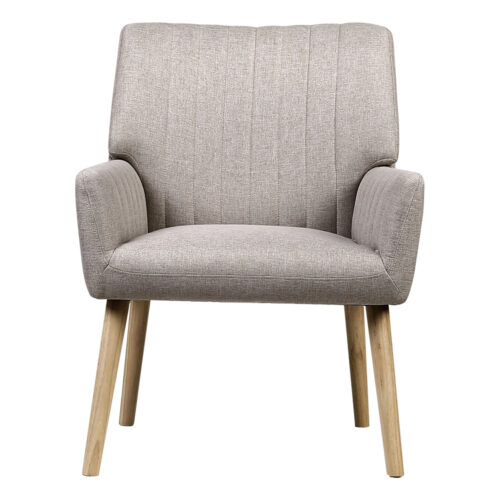 Artiss Armchair Fabric Beige Sebastini - Image 3