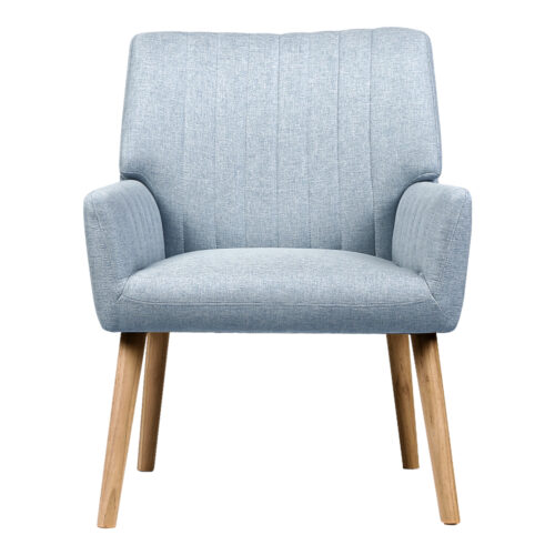 Artiss Armchair Fabric Blue Grey Sebastini - Image 3