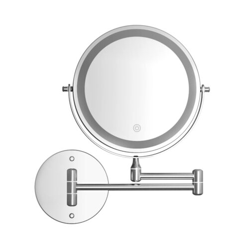 Embellir Extendable Makeup Mirror 10X Magnifying Double-Sided Bathroom Silver - Image 2