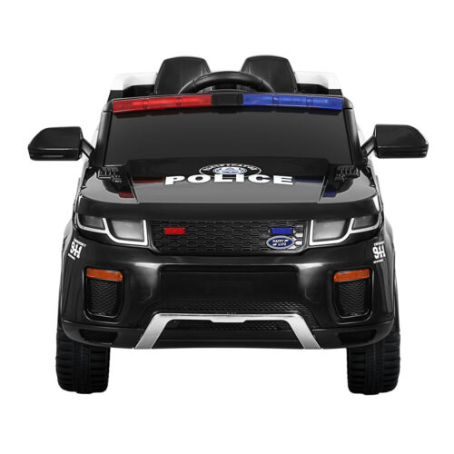 Electric Ride On Car Rigo Kids Patrol Police Ride On Cars Horn Music Remote Black - Image 3