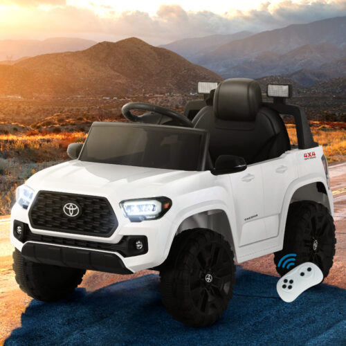 Kids Electric Ride On Car Toyota Tacoma Off Road Jeep Toy Cars Remote 12V Whte - Image 9