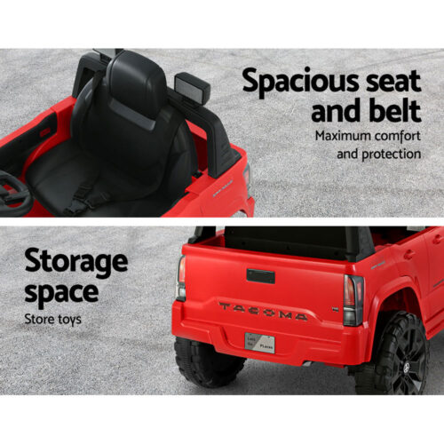 Kids Electric Ride On Car Toyota Tacoma Off Road Jeep Toy Cars Remote 12V Red - Image 7