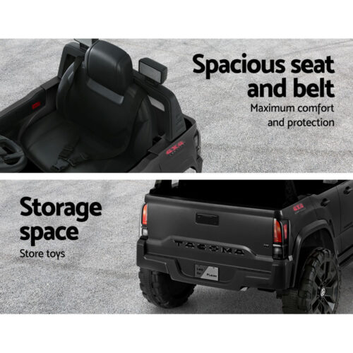Kids Electric Ride On Car Toyota Tacoma Off Road Jeep Toy Cars Remote 12V Black - Image 7