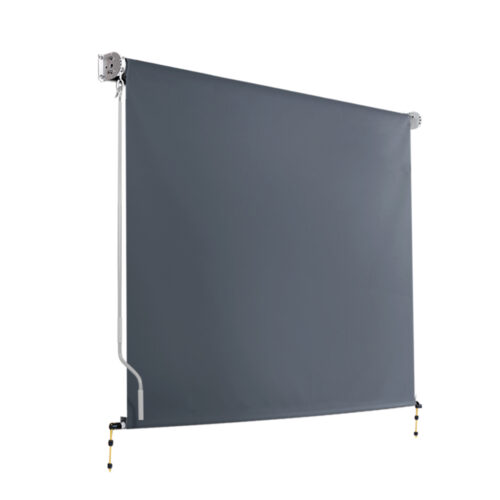 Instahut 2.4X2.5M Outdoor Blinds Awning Roll Down Canopy Retractable Outdoor Blinds Window Shade Grey - Image 2