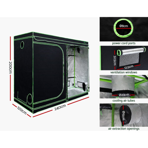 Green Fingers Grow Tent Light Kit 240x120x200CM 2200W LED Full Spectrum - Image 5