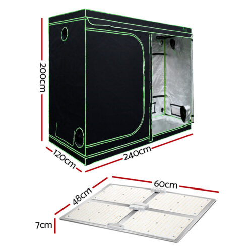 Green Fingers Grow Tent Light Kit 240x120x200CM 4500W LED Full Spectrum - Image 3