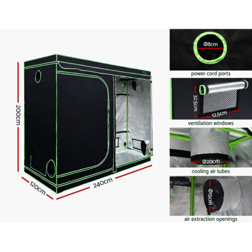 Green Fingers Grow Tent Light Kit 240x120x200CM 4500W LED Full Spectrum - Image 5