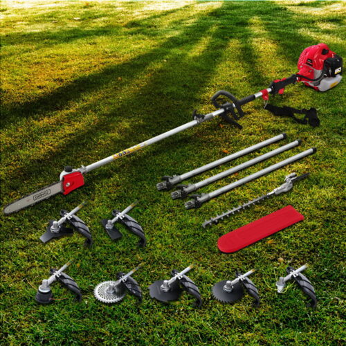 Giantz 65CC Pole Chainsaw Hedge Trimmer Brush Cutter Whipper Snipper Saw 9-in-1 5.6m - Image 9