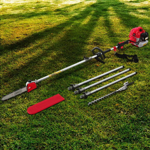 Giantz 62CC Pole Chainsaw Hedge Trimmer 12in Chain Saw 5.6m Long Reach Red - Image 9