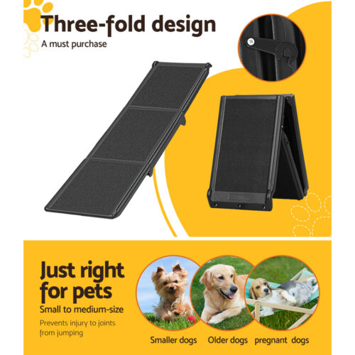 i.Pet Dog Ramp Pet Stairs Steps Car Travel SUV Ladder Foldable Portable Adjustable - Image 6