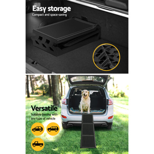 i.Pet Dog Ramp Pet Stairs Steps Car Travel SUV Ladder Foldable Portable Adjustable - Image 8