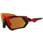 Oakley OO 9401-0837 Polarized Flight Jacket Matte Black Redline Prizm Sunglasses