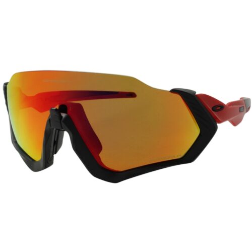 Oakley OO 9401-0837 Polarized Flight Jacket Matte Black Redline Prizm Sunglasses - Image 4