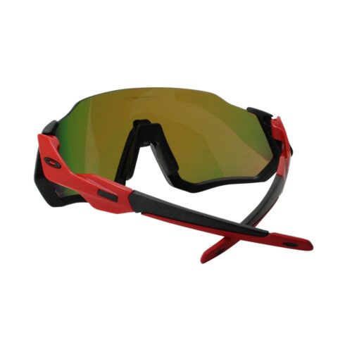 Oakley OO 9401-0837 Polarized Flight Jacket Matte Black Redline Prizm Sunglasses - Image 5
