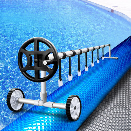 Aquabuddy Pool Cover 6.5x3m 400 Micron Silver Swimming Pool Solar Blanket 4m Roller - Image 7
