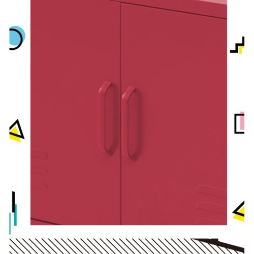 Artiss Buffet Sideboard Metal Cabinet - BASE Pink - Image 5