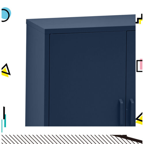 Artiss Buffet Sideboard Metal Cabinet - SWEETHEART Blue - Image 5