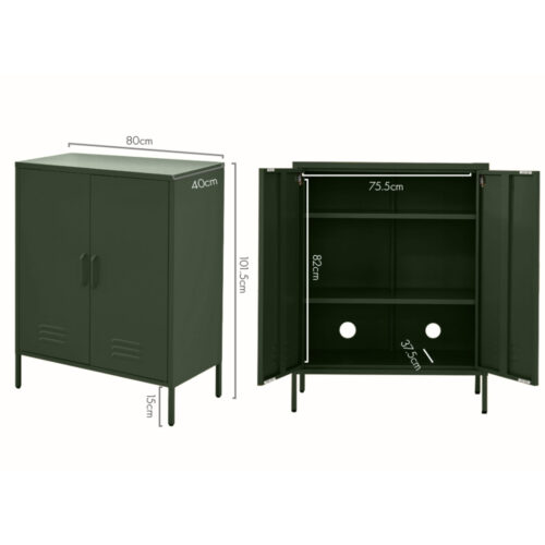 Artiss Buffet Sideboard Metal Cabinet - SWEETHEART Green - Image 4