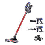 Devanti Stick Vacuum Cleaner HEPA Filter Red 150W