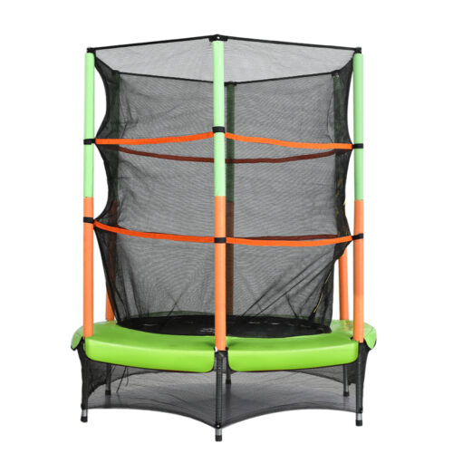 Everfit 4.5FT Trampoline for Kids Trampoline w/ Enclosure Safety Net Rebounder Gift Green - Image 4