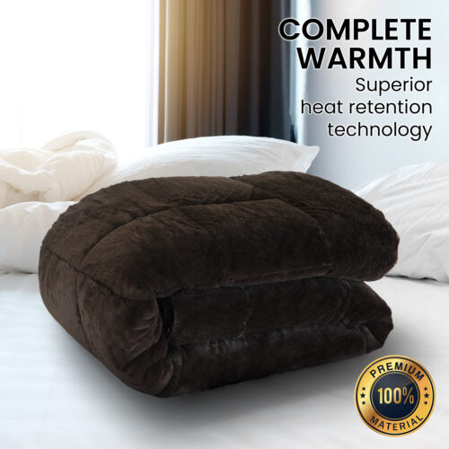 Laura Hill 500GSM Faux Mink Quilt Comforter Doona  Super King - Image 8