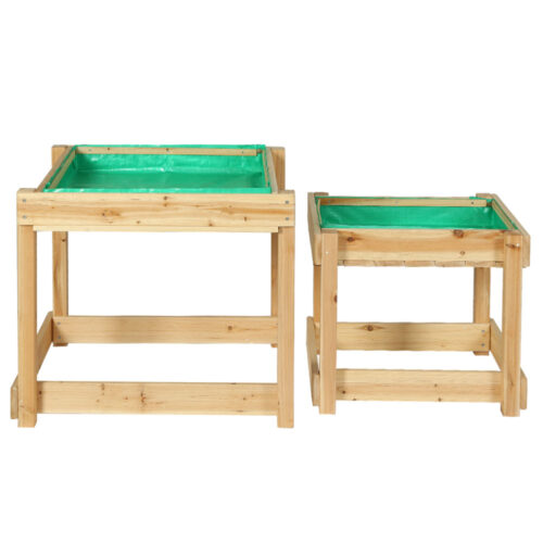 Keezi Kids Sandpit Wooden Sandbox Sand Pit Water Table Outdoor Toys 101cm - Image 4
