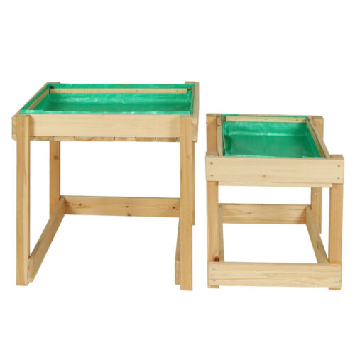 Keezi Kids Sandpit Wooden Sandbox Sand Pit Water Table Outdoor Toys 101cm - Image 5