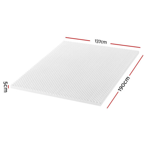 Giselle Bedding Foam Mattress Topper Egg Crate 5cm Double - Image 3