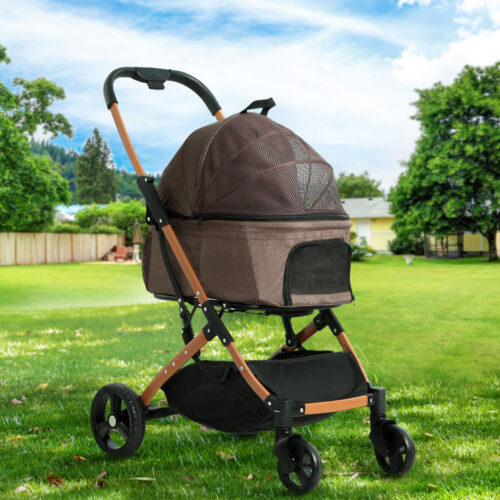 i.Pet Pet Stroller Dog Pram Large Cat Carrier Travel Foldable 4 Wheels Pushchair Double - Image 9