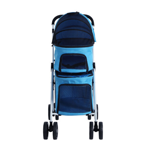 i.Pet Pet Stroller Dog Pram Large Cat Carrier Travel Foldable 4 Wheels Double - Image 4