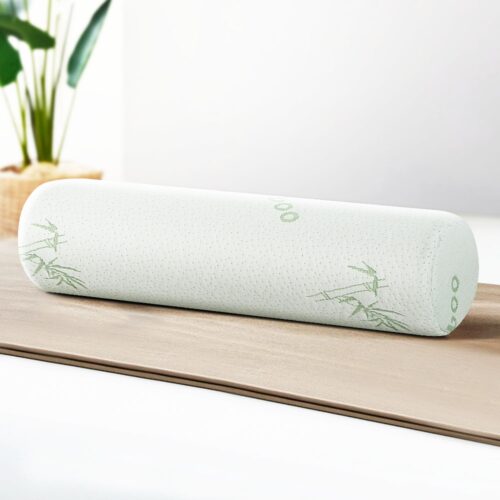 Giselle Bedding Memory Foam Neck Roll Pillow Bamboo Cover - Image 9