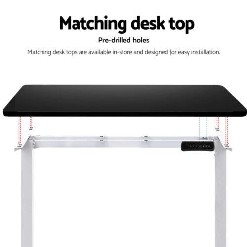 Artiss Standing Desk Frame Only Dual Motor Motorised White - Image 6