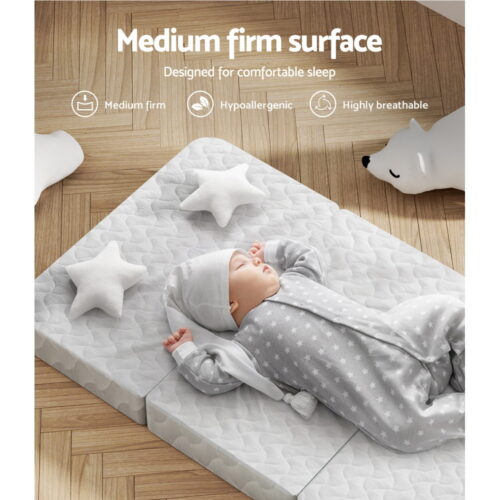Giselle Bedding Foldable Mattress Folding Foam Cot Bed White - Image 5