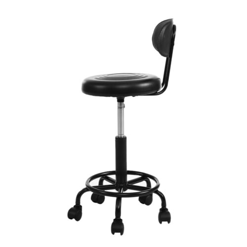 Artiss 2x Salon Stool Swivel Chair Backrest - Image 5