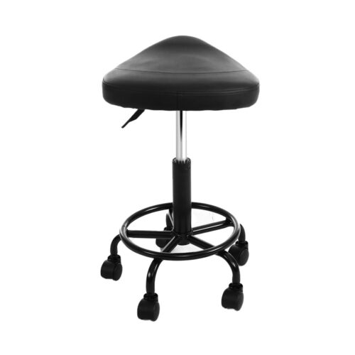 Artiss 2x Salon Stool Saddle Swivel Chair - Image 5