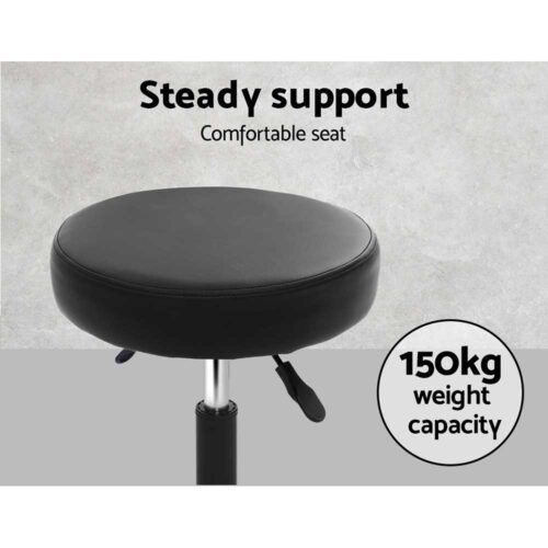 Artiss 2x Salon Stool Round Swivel Chair - Image 12