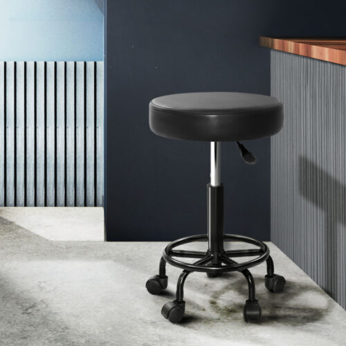Artiss 2x Salon Stool Round Swivel Chair - Image 15