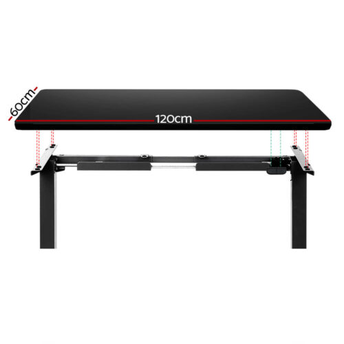 Artiss Standing Desk Motorised Black 120CM - Image 3
