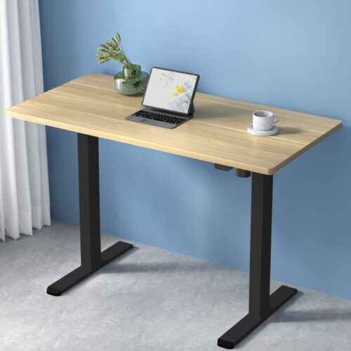 Artiss Standing Desk Motorised White Oak 120CM - Image 7