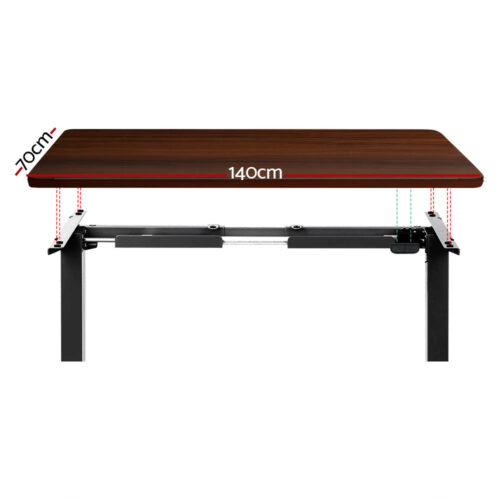 Artiss Standing Desk Motorised Walnut 140CM - Image 3