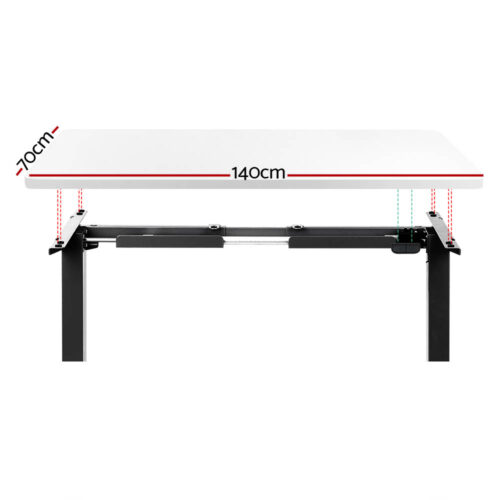 Artiss Standing Desk Motorised White 140CM - Image 3