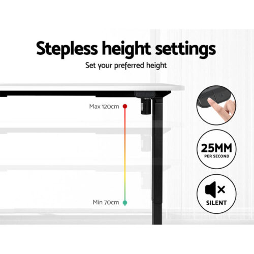 Artiss Standing Desk Motorised White 140CM - Image 4