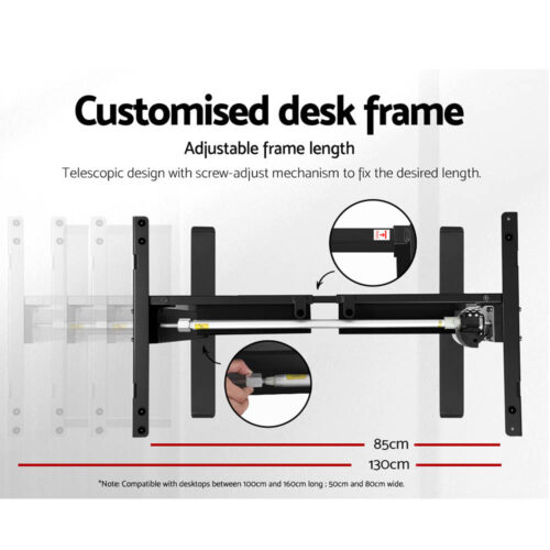 Artiss Standing Desk Motorised White 140CM - Image 5