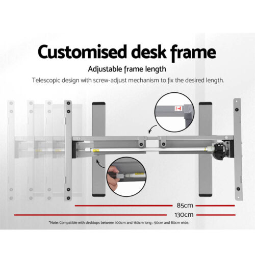 Artiss Standing Desk Motorised 140CM Walnut - Image 5