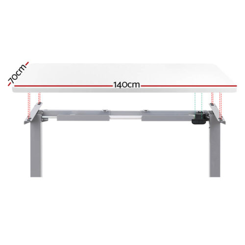 Artiss Standing Desk Motorised 140CM White - Image 3