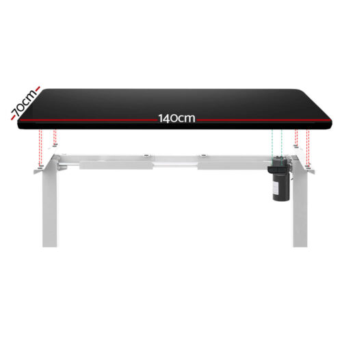 Artiss Standing Desk Motorised Sit Stand Desks Black 140CM - Image 3